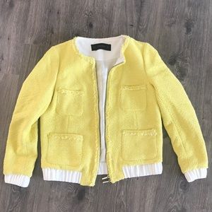 Zara Yellow Tweed Jacket M - BNWT